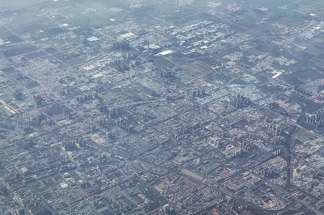 Aerial view of Xuchang, the Henan city where the store is located